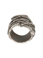 Tobias Wistisen Twig Effect Ring, Adult Unisex, Size: 62, Metallic