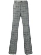 Dolce & Gabbana Checked Loose-fit Trousers - Black
