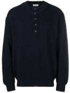 Pierre Cardin Vintage 1980's Ribbed Jumper - Blue