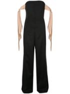 Esteban Cortazar Contrast Tie Sleeves Jumpsuit - Black