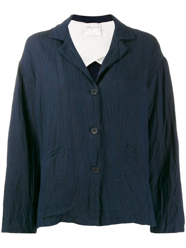 Forte Forte Oversized Button Jacket - Blue