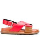 Marni Crisscross Sandals - Red