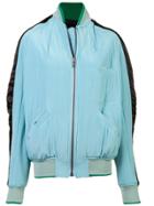 Haider Ackermann Silk Side Stripe Bomber Jacket - Blue