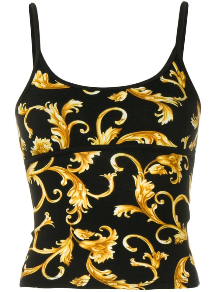 Versace Baroque Print Tank Top - Black