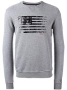 Woolrich Flag Print Sweatshirt, Men's, Size: Xl, Grey, Cotton