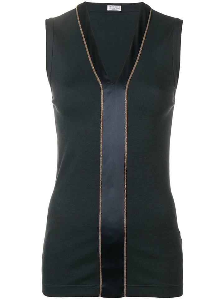 Brunello Cucinelli V-neck Blouse - Blue