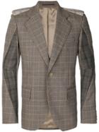 Walter Van Beirendonck Checked Slim Blazer - Brown
