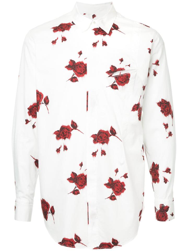 Bed J.w. Ford Rose Print Shirt - White