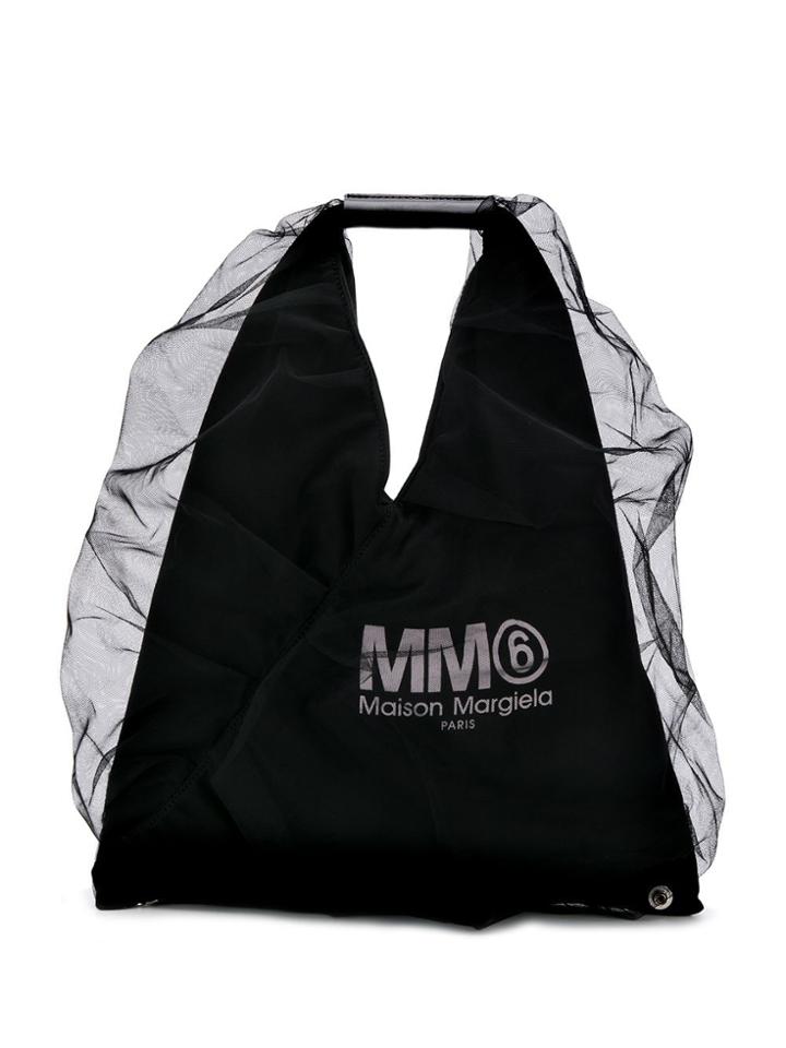 Mm6 Maison Margiela Japanese Tulle Tote Bag - Black