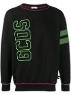 Gcds Embroidered Logo Sweatshirt - Black