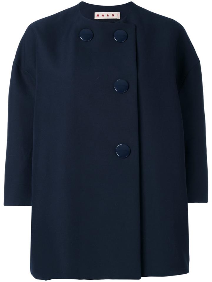 Marni Three Quarter Sleeve Jacket - Blue