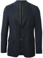 Officine Generale Two Button Blazer, Men's, Size: 54, Blue, Polyester/wool