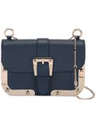 Red Valentino Chain Strap Saddle Bag, Women's, Blue, Calf Leather/metal (other)