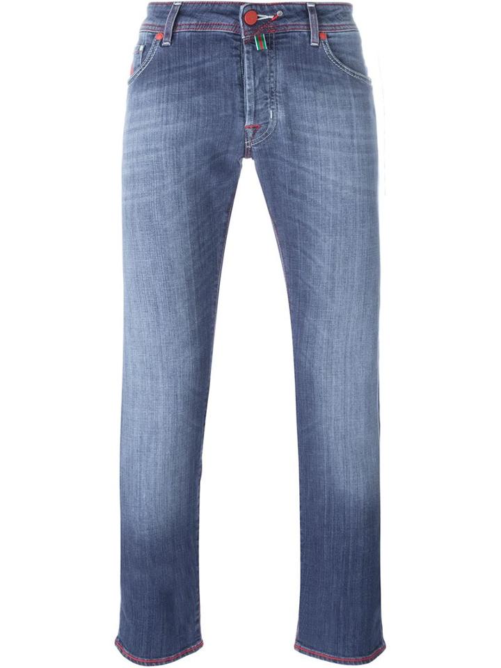 Jacob Cohen Stonewashed Jeans, Men's, Size: 31, Blue, Cotton/spandex/elastane