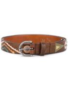 Htc Hollywood Trading Company Seabed Print Belt - Brown