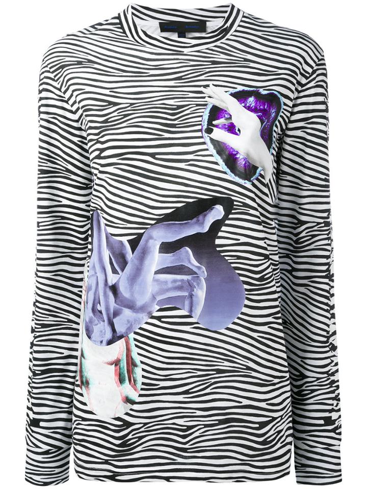 Proenza Schouler Zebra Print Top - Black