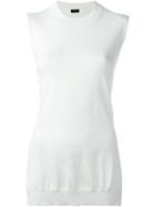 Joseph Wrapped Tank Top, Women's, Size: Medium, White, Silk/nylon/spandex/elastane