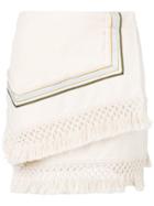 3.1 Phillip Lim Fringe Asymetrical Mini Skirt - Neutrals