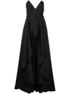 Jay Godfrey Pointed Bustier Gown - Black