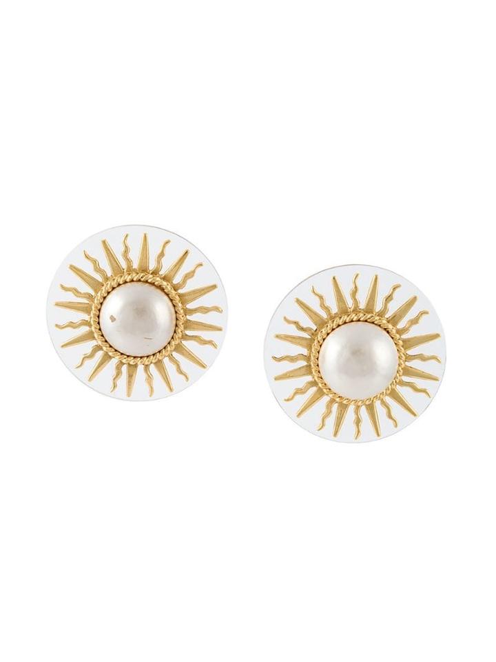 Chanel Pre-owned Sun Clip-on Earrings - Metallic