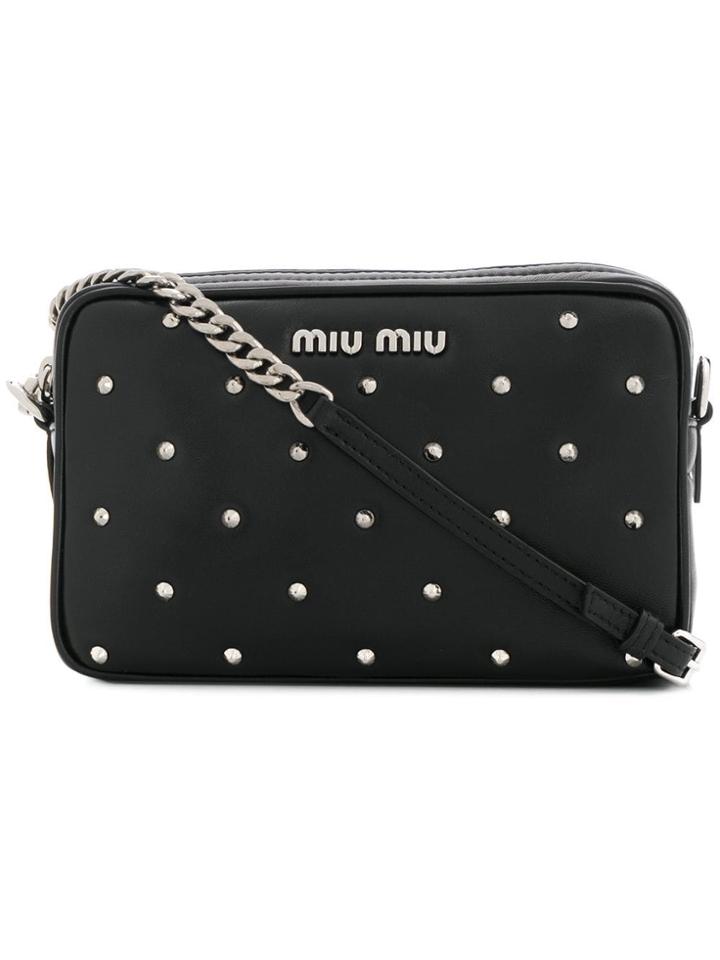 Miu Miu Studded Camera Bag - Black