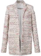 Adam Lippes Tweed Long Line Blazer - Nude & Neutrals