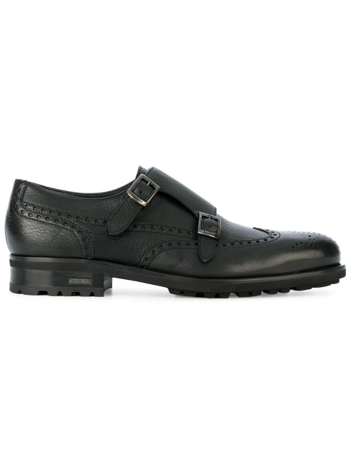 Baldinini Monk Strap Brogues - Black