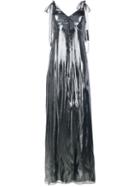 Saint Laurent Sleeveless Lamé Lingerie Dress