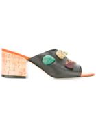 Christopher Kane Gem Mules - Black