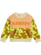 Burberry Kids Monster Intarsia Knit Sweater - Yellow & Orange