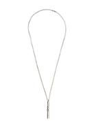 Tobias Wistisen Stamped Stick Necklace - Metallic