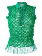 Marco De Vincenzo Ruffled Hem Blouse - Green