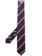 Msgm Diagonal Stripe Tie - Blue