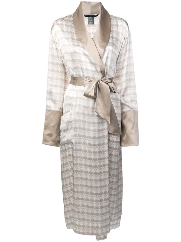 Thomas Wylde Printed Robe Coat - Nude & Neutrals