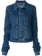 Y/project Denim Jacket With Exaggerated Sleeves - Blue
