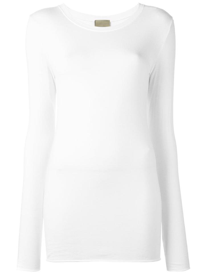 Laneus Round Neck Jumper, Women's, Size: Medium, Nude/neutrals, Polyamide/viscose/cashmere