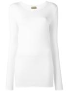 Laneus Round Neck Jumper, Women's, Size: Medium, Nude/neutrals, Polyamide/viscose/cashmere