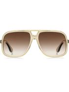 Marc Jacobs Eyewear Oversized Aviator Sunglasses - Metallic