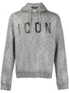 Dsquared2 Icon Print Hoodie - Grey