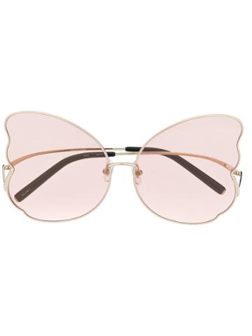 Linda Farrow Gallery Butterfly Sunglasses - Gold