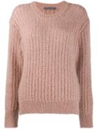 Alberta Ferretti Ribbed Knit Sweater - Pink