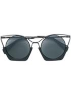 Yohji Yamamoto Cat Eye Sunglasses - Black
