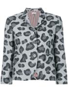 Thom Browne Leopard Wool & Silk Jacquard Sport Coat - Grey