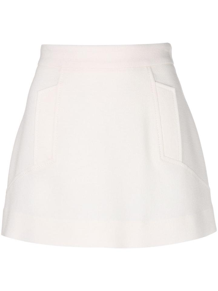 P.a.r.o.s.h. Short A-line Skirt - White
