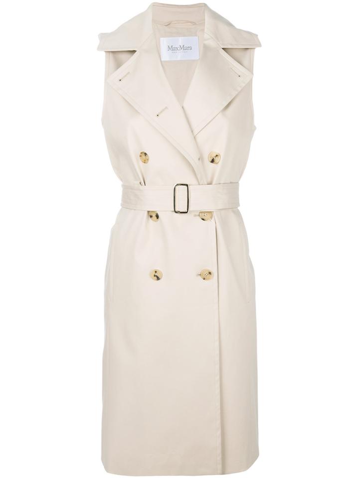Max Mara Kaiser Sleeveless Overcoat - Nude & Neutrals