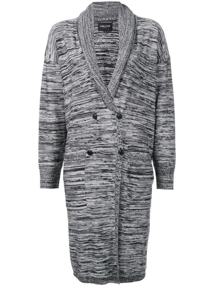Obey Double Breasted Cardigan, Size: Xs, Black, Acrylic/wool