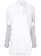 Maison Margiela - Contrast Sleeve Shirt - Women - Cotton - 40, White, Cotton