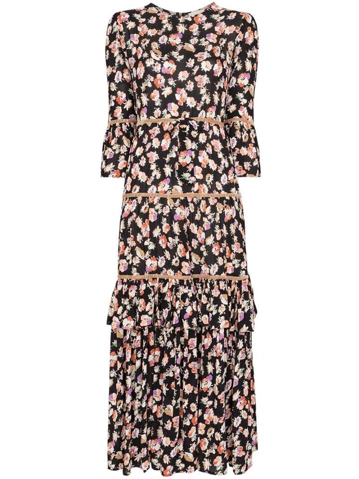 Bytimo Floral Print Midi Dress - Multicolour