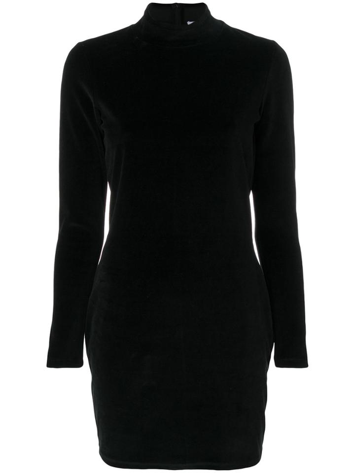 T By Alexander Wang Funnel Neck Mini Dres - Black