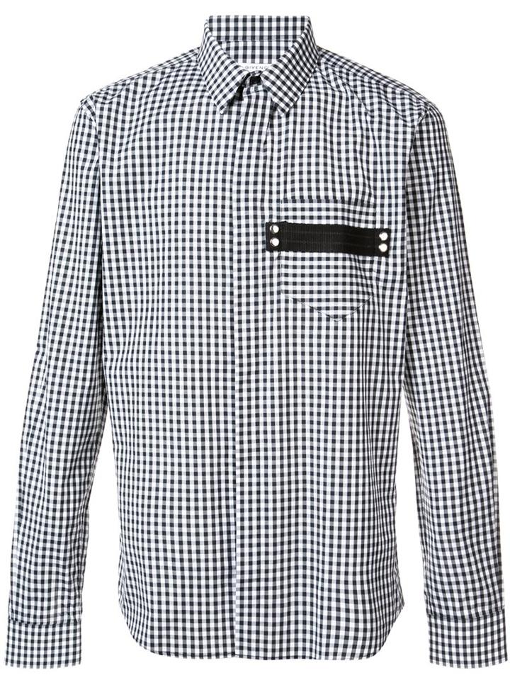 Givenchy Checked Long Sleeve Shirt, Men's, Size: 44, Black, Cotton